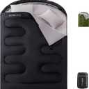 Double Sleeping Bags for Adults Camping with 2 Pillows Queen Size, Double 92"x63"（40°F-65°F）
