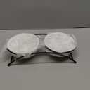 Cat & Dog Bowls - Ceramic Elevated Pet Raised Cat Food Bowls Set, 12 Ounce Small Dogs Bowls, Dishwasher Safe