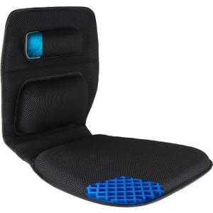 FOMI Gel Wheelchair and Low Back Chairs Seat and Back Cushion | Orthopedic Seat Pad, Firm Back Support and Lumbar Pillow for Wheelchairs, Car, Truck, Gaming | Pressure Sore, Coccyx Pain Relief