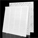 16x16 Return Air Filter Grille for 16"W x 16"H Duct Opening,Wall Return Air Vent Cover Grille with Filter [Included 1PK 1"Thick],Steel HVAC Vent Cover Filter Grill Outer Dimension: 18 5/8"W X 18 5/8"H