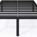 QEROMY Full Size Bed Frame - 18 in Sturdy Platform Bed Frame Full, Heavy Duty Metal Bed Frame No Box Spring Needed, Quick & Easy Assembly, No Noise, Black