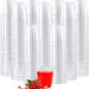 Lilymicky 900 PACK 2 oz Plastic Shot Glasses, 2 Ounce Clear Disposable Party Cups for Vodka, Whiskey, Tequila, Mini Plastic Containers for Sauce, and Sample Tasting
