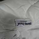 SLEEP ZONE Cooling Mattress Topper Queen Mattress Pad, Quilted Fitted Mattress Cover, Machine Washable, Soft Fluffy Down Alternative, Deep Pocket 8~21 inch (White, Queen)