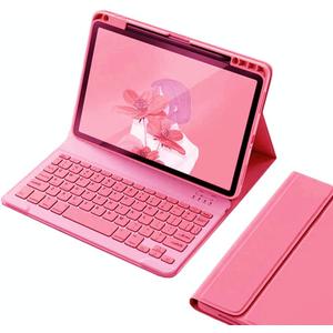 Keyboard Case for iPad Air 11 inch (M3/M2)/ Air 5th 4th Generation 10.9 Inch/iPad Pro 11 inch 4th/3rd/2nd/1st Gen Magnetic Detachable Bluetooth Color Keyboard (Dark Pink)