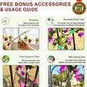 2 Pack 86.7" H x 19.7" W Metal Garden Trellis for Climbing Plants Outdoor, Black Lattice Panel, Sturdy Plant Support for Roses, Vines, Cucumbers & Vegetables