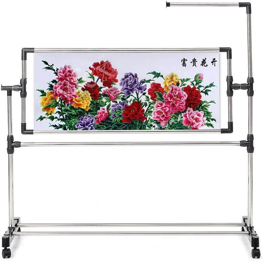Needlework Floor Frame, Adjustable Cross Stitch Craft Stand, Standing Embroidery Lap Table, for Art Craft Sewing Holder