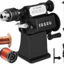 Manual Coil Winding Machine 1/16"- 1/2" Hand Coil Winder with Counter for Spirals, Motor Coil, Guitar Pickup Coils
