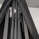 SUNJOY 8 x 5 ft. Grill Gazebo Pop Up Double Tiered Outdoor Gazebo Standing-Height Canopy with Magnetic LED Light, Adjustable Ceiling Height, for BBQ,Picnics, Outdoor Events, Gray