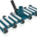 POOLWHALE 19" Professional Weighted Pool Vacuum Head with Wheels, Extra-Wide, Swivel Hose 1-1/2 or 2, Flexible Swivel Direction-Control Handle for Swimming Pools - Deep Cleaning on All Surfaces