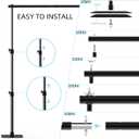 Backdrop Stand, 107ft Background Stand Backdrop Frame Banner Stand with Metal Flat Base, Multi-Purpose Stand for Party, Wedding Decoration, Photography