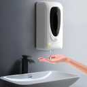 Automatic Soap Dispenser for Kitchen Sink, Commercial Liquid Touchless Soap Dispenser Wall Mounted, Refillable Sensor Hands-Free Dispensers for Office Hotel School Restaurant, 33oz/1000ml (Drop Type)