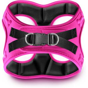 Comfort Fit No Pull Dog Harness for Small Medium & Large Dogs Soft Padded Adjustable Buckles Step in Pet Harness with Leash Clips Reflective Straps with Easy Control & Handle Pet Vest Harness (L (Chest 21"-23", Pink)