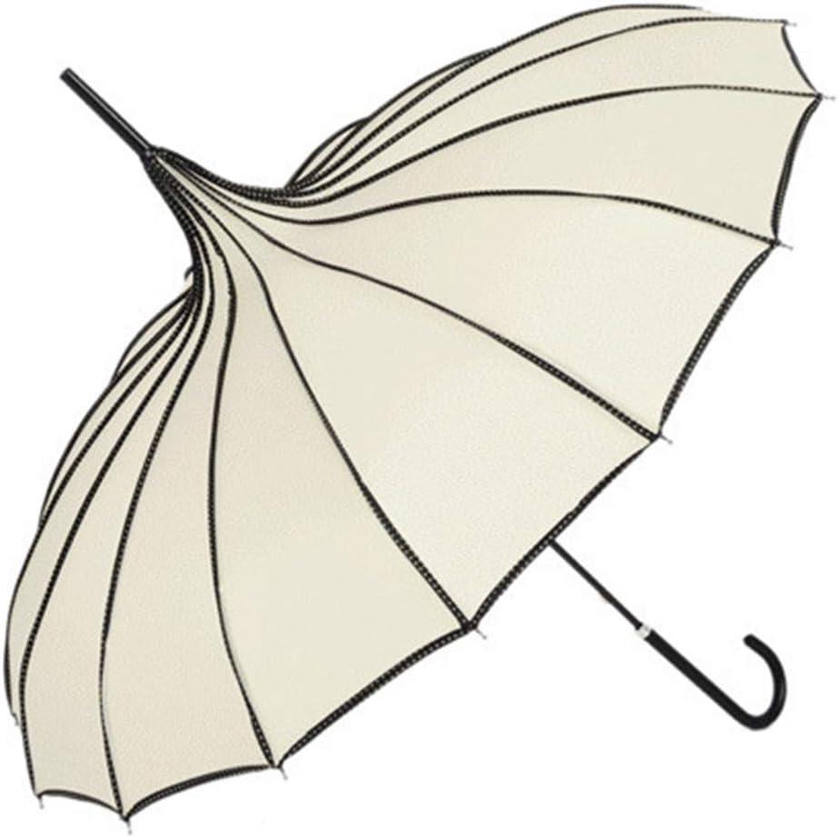 TopTie Pagoda Umbrella Parasol Bridal Wedding Umbrellas Sunproof Windproof, one size