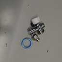 Bidet T Adapter With Shut off Valve, Metal T Valve for Bidet 7/8 x 7/8 x 1/2or 3/8, 3-way Tee Connector Bidet Attachments for Bathroom Installation