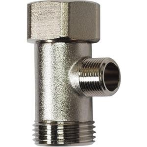 Bidet T Adapter - T Valve for Bidet, 15/16 x 15/16 x 9/16 or 7/8 x 7/8 x 3/8, Brass Coated Nickel, 3 Way Adapter or Tee Connector