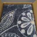 Maples Rugs Reggie Floral Kitchen Rug - Made in USA - Washable, Non Slip Indoor Carpet for Entryway, Foyer, Kitchen, and Bathroom, 2'6 x 3'10, Persian Blue