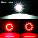6Pcs 4" Inch Round LED Trailer Tail Lights With Backup Reverse Lights Integrated 16 LED Brake Stop Running Turn Reverse Signal Lights Grommet Mounting For Trucks Trailer RV IP67 Waterproof