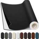 Leather Repair Patch, 17X79 Inch Repair Patch Self Adhesive Waterproof, DIY Large Vinyl Patches for Couches, Furniture, Kitchen Cabinets, Wall Black, 17X79 Inch