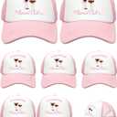 Suhine 8 Pack Galentine Trucker Hats for Women Valentine's Day Social Club Cap for Bestie Friends Galentine Gang Caps Valentine Sleepover Party Favors Goodie Bag Stuffers