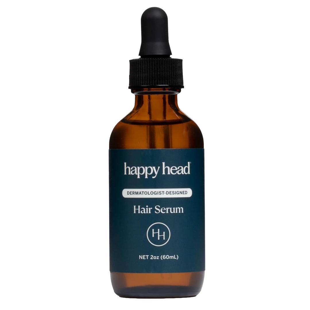 Happy Head Hair Regrowth Serum  Leave-In Scalp & Hair Treatment with Procapil, Biotin & Rosemary  Lightweight Formula  2oz