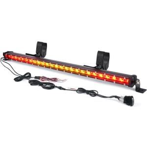 Xprite 25" LED Chase Light Bar, 1.0" Ultra-Thin Offroad Rear Chase Light w/Brake Turn Signal Running Lights for 1.75"-2" Roll Cage Compatible with UTV, Polaris RZR, Yamaha, Kawasaki, SUV, Truck- RYYR