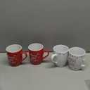 4 Set Holiday Sayings Gift Mug Christmas Ceramic Mugs with Packaging Bags Ribbons and Blessing Cards Christmas Tea Cup for Coffee Milk Hot Cocoa Xmas Winter Gifts