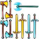 Mkork&fzsx Inflatable Sword Toy Weapons Sword Kid Party Favors (Pack of 16)