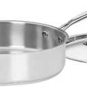 Cuisinart 5.5 Quart Saut Pan w/ Cover, Stainless Steel Pan with Lid, Large Kitchen Pan, Dishwasher Safe, Compatible with Induction, Electric, Gas Cooktops, Oven Safe Saucepan, Cool Grip Handles