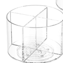 TIMVIEA 360° Spinning Drink Packet Organizer, Clear BPAFree Plastic 4Section Clear Storage for Coffee, Sugar & Drink Mixes | Stackable Kitchen & Pantry Container