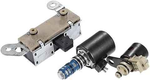 ACROPIX Transmission Shift Solenoid Fit for Ford F150 1998-2004 No.F8AZ7G484AB/F8AZ7G136AA - Pack of 3 Black