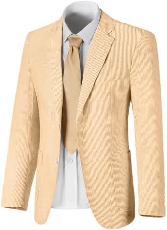 Seersucker Mens Suit Jacket Slim Fit Casual Blazer Summer Sport Coats Wedding Suits Jackets Prom Tuxedo Blazers, XXXL