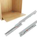 Undermount Drawer Slide Bottom Mount Pull Out Shelf Slides Full Extension Soft Close Base Mount Slide Out Drawer Track Shelf Slider Rail for Cabinet Tray Kitchen Pantry Drawer Trash Can Hardware