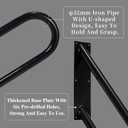 Wall Mounted Handrail Railing Grab Bar for Inoor&Outdoor Steps(Black 2PCS)