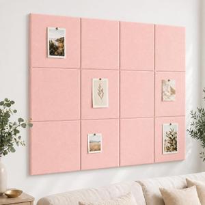 Felt Bulletin Board Tiles, Cork Board Alternative, 48 x 36 in | 0.35 in modular felt wall tiles for notes, photos, schedules, reminders in offices, classrooms, home & office workspace