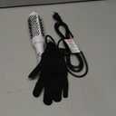 K&K Blowout Boost Thermal Brush, 1.5 inch Heated Round Brush for Blowout Look, Negative Ion Technology, Ceramic Tourmaline, Dual Voltage, White