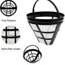 Reusable 4 Cone Coffee Filter, Permanent Filter Basket for 8-12 Cup Coffee Makers, Filter #4 Cone Coffee Filter for Brew Coffee Maker, Permanent Filter for Coffee Bar Brewer Accessories, 2 Packs