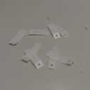 YUEBOSUL 100 PCS Clear Sticky Hang Tabs, Plastic Sticky Hanging Tabs for Store Displays Retail Displays (Medium Round Hole)