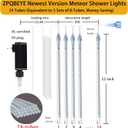 Meteor Shower Lights Outdoor Christmas Lights 24-Tube 576LEDs Snow Falling Rain Cascading Icicle String Light for Xmas Tree Christmas Decorations Wedding Party Holiday Yard Garden Decor, UL Plug White