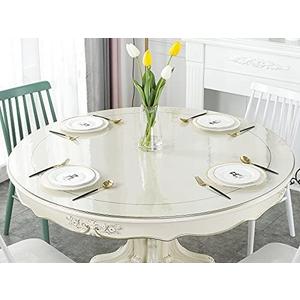 Deep Dream 1.5mm Thick 60 Inches Clear Round Table Protector, Round Table Cover, Tablecloth Protector, Table Protector for Dining Room Table & Office