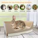 BWOGUE Large Rabbit Litter Box Toilet, Potty Trainer Corner Bedding with Drawer Larger Pet Pan for Adult Guinea Pigs, Rabbits, Hamster, Chinchilla, Ferret, Galesaur, Small Animals