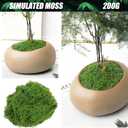Fake Green Moss for Crafts, Artificial Moss for Potted Plants Indoor, 7OZ Faux Decor for Fairy Garden, DIY Decorative, Vase Fillers, Wedding Party, Model Making (Dark Green)