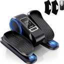 Under Desk Elliptical Machine, Electric Ellipse Leg Exerciser for Senior, 12 Adjustable Speeds Quiet and Portable Seated Pedal Exerciser for Training with Remote Control (Silver)