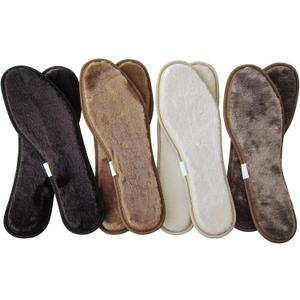 4 Pack Thick Synthetic Wool Insoles for Men Boots Winter Warm Shoe Insoles for Women Sneakers Slippers Bamboo Carbon Liners Faux Shearling Inserts for Shoes, Womens 10/ Mens 9 M US