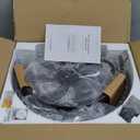 LEDIARY 16.5 inch Black Caged Ceiling Fan with Light, Fandelier Industrial Ceiling Fan with Remote, Farmhouse Fan Lights Ceiling Fixtures for Kitchen, Bedroom, Outdoor6 Speed, Timing-Black