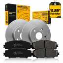TOVASTY Rear E-Coated Brake Kit for Hyundai Tucson 2016-2021 | 11.89" inch rotor Brake Rotors and Carbon Ceramic Brakes Pads for 2017-2022 Kia Sportage