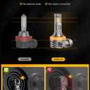 FAHREN H11 9005 Light bulbs combo, 120000LM 13X Super Bright H9 H8 HB3 off-Road Use or Fog light Bulbs, 6500k White Non-Polarity Plug and Play, Pack of 4