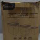 VERONES Large Tall Airtight Food Storage Containers, 10 Pack Plastic Airtight Kitchen & Pantry Organization, Ideal for Flour & Sugar Plastic Canisters with Labels (Black)