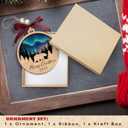 3 x Bear Ornament - Bear Christmas Ornament 2025 - Bears Gifts for Women Men, Gifts for Bears Lovers - Wood Animal Ornaments for Christmas Tree