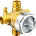 R11000 Rough-In Valve for D 3-Setting or 6-Setting Shower Diverter Faucet, Compatible With D 3 Way or 6 Way Trim Kits, Brass Construction