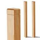 CroBlissful 2 Pcs 3" x 3" x 48" Solid Red Oak Stair Newel Post with a Single Groove Notched Newel Wood Balusters for Staircase Interior Railing Newels for Stair Handrails